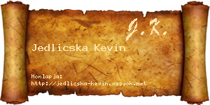 Jedlicska Kevin névjegykártya